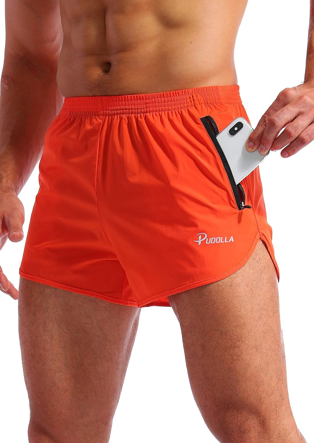 Men's 3-Inch Quick-Dry Running Shorts with Zipper Pockets - Perfect for Gym and Athletic Workouts