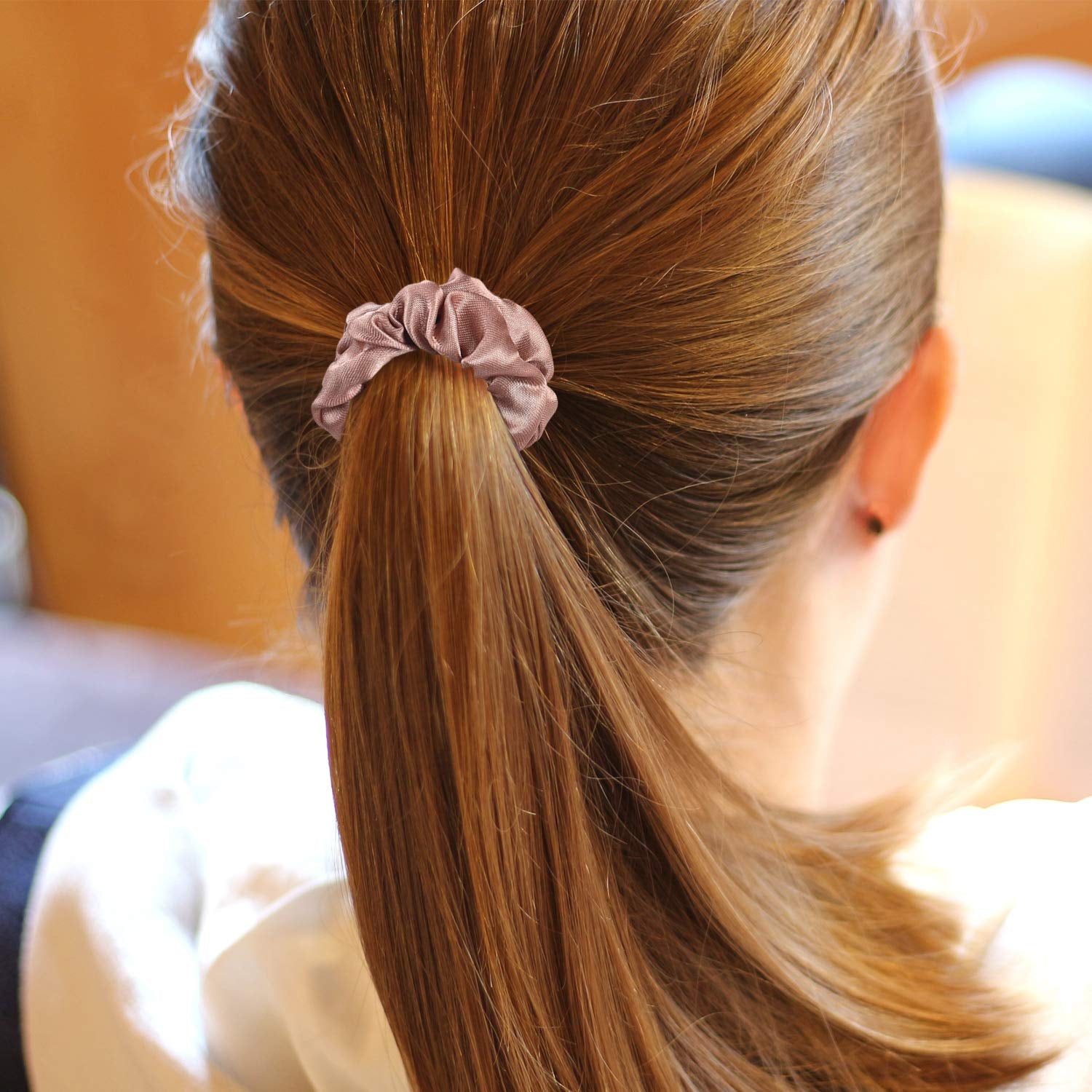 24-Piece Vintage Satin Hair Scrunchies - Silk Elastic Ponytail Holders for Women and Girls