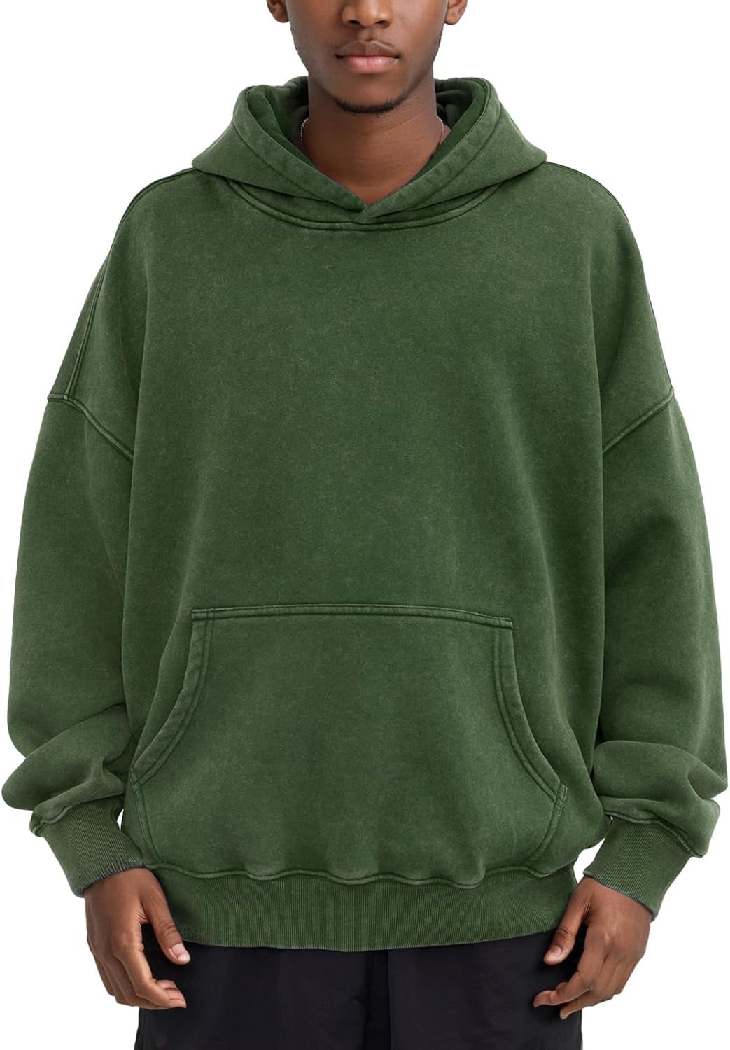 Mens Oversizd Acid Wash Hoodies Heavyweight Vintage Washed Fleece Hoodie Sweatshirt for Men Women Streetwear