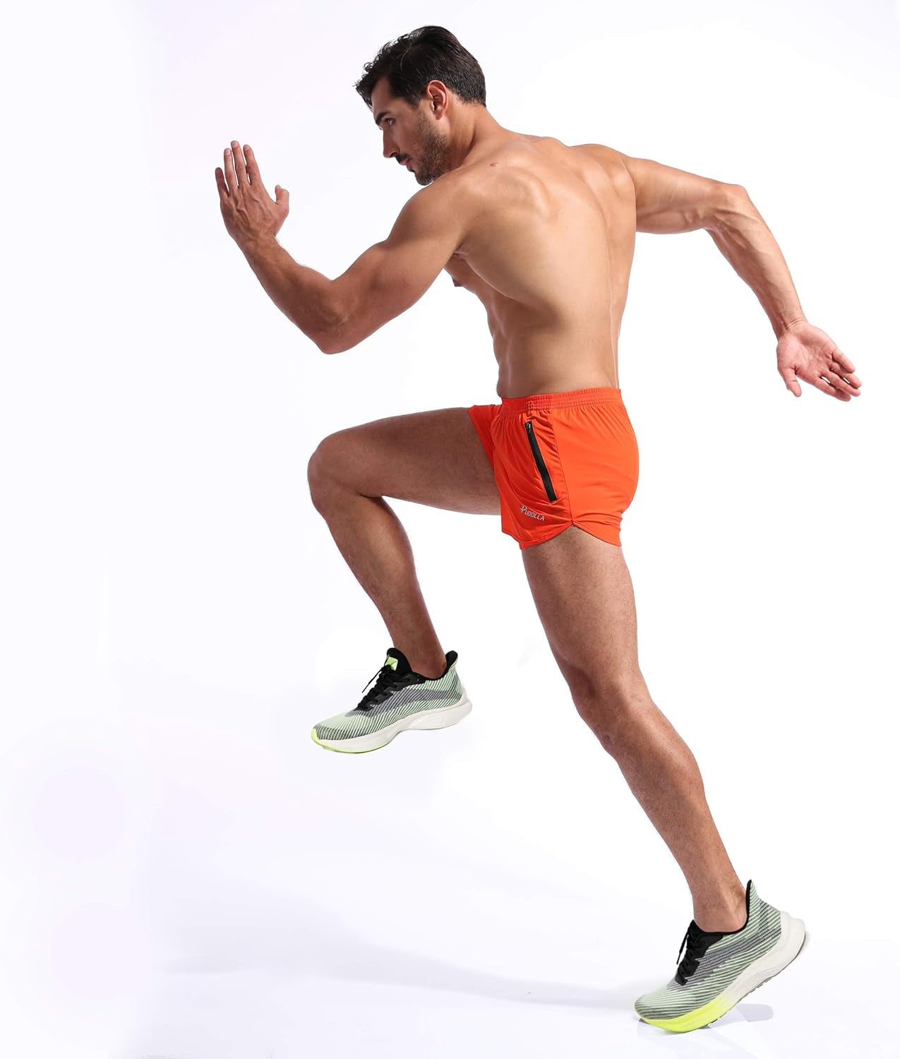 Men's 3-Inch Quick-Dry Running Shorts with Zipper Pockets - Perfect for Gym and Athletic Workouts