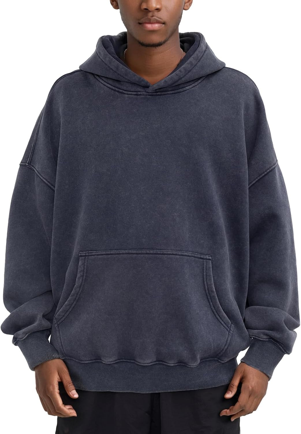 Mens Oversizd Acid Wash Hoodies Heavyweight Vintage Washed Fleece Hoodie Sweatshirt for Men Women Streetwear
