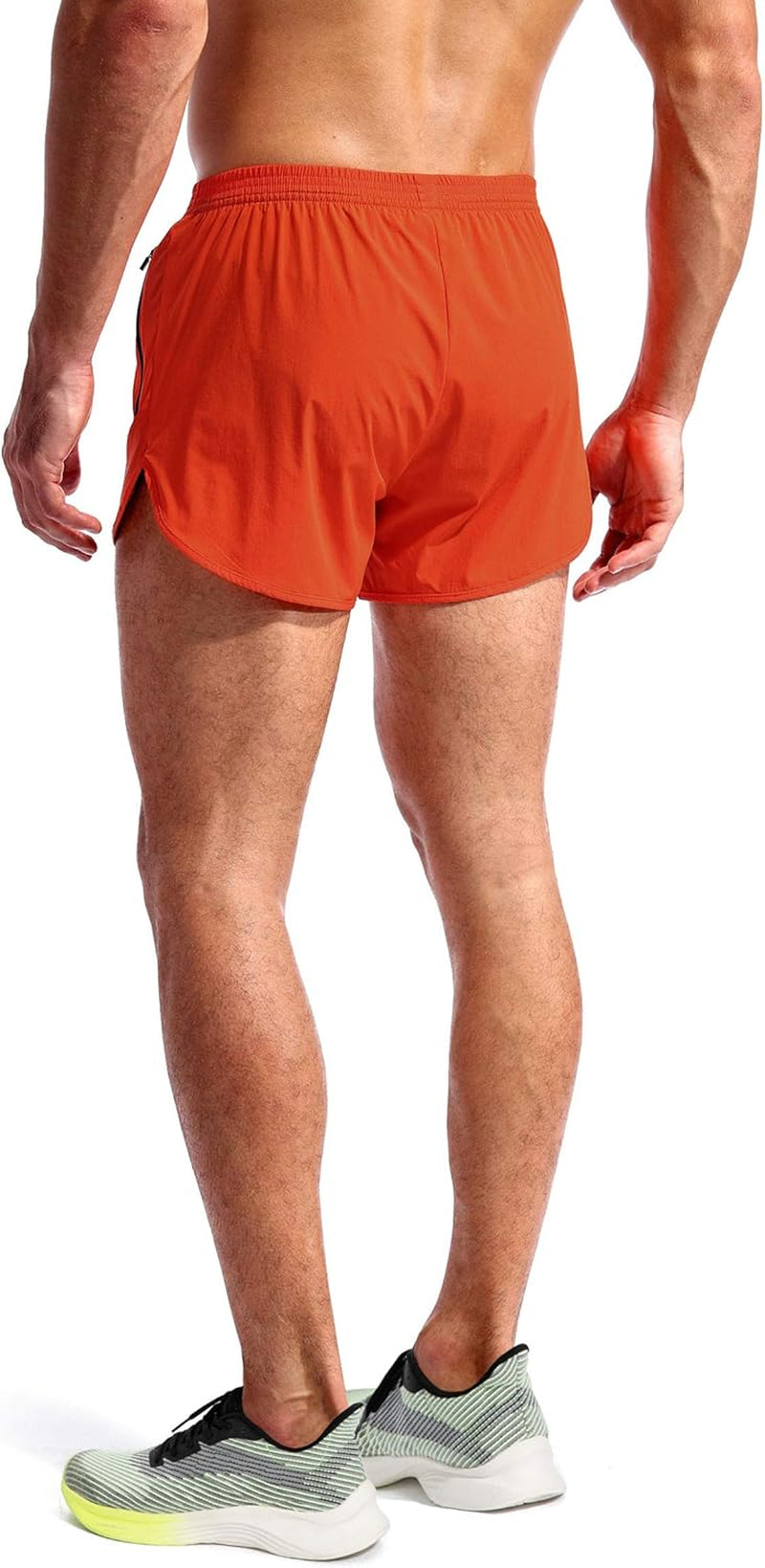 Men's 3-Inch Quick-Dry Running Shorts with Zipper Pockets - Perfect for Gym and Athletic Workouts